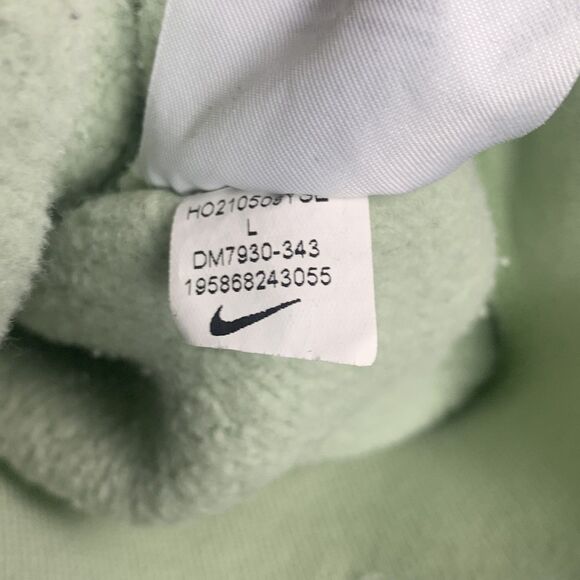 Nike Swoosh Print Embroidered Logo Hoodie Pullover Men's Large Green DM7930-343 - Picture 8 of 10